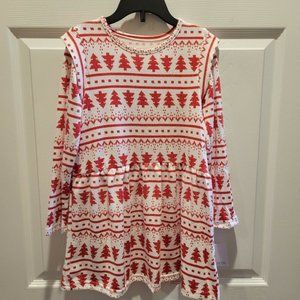 Girls Falls Creek Red Christmas Tree Sweater Dress XS 4/5